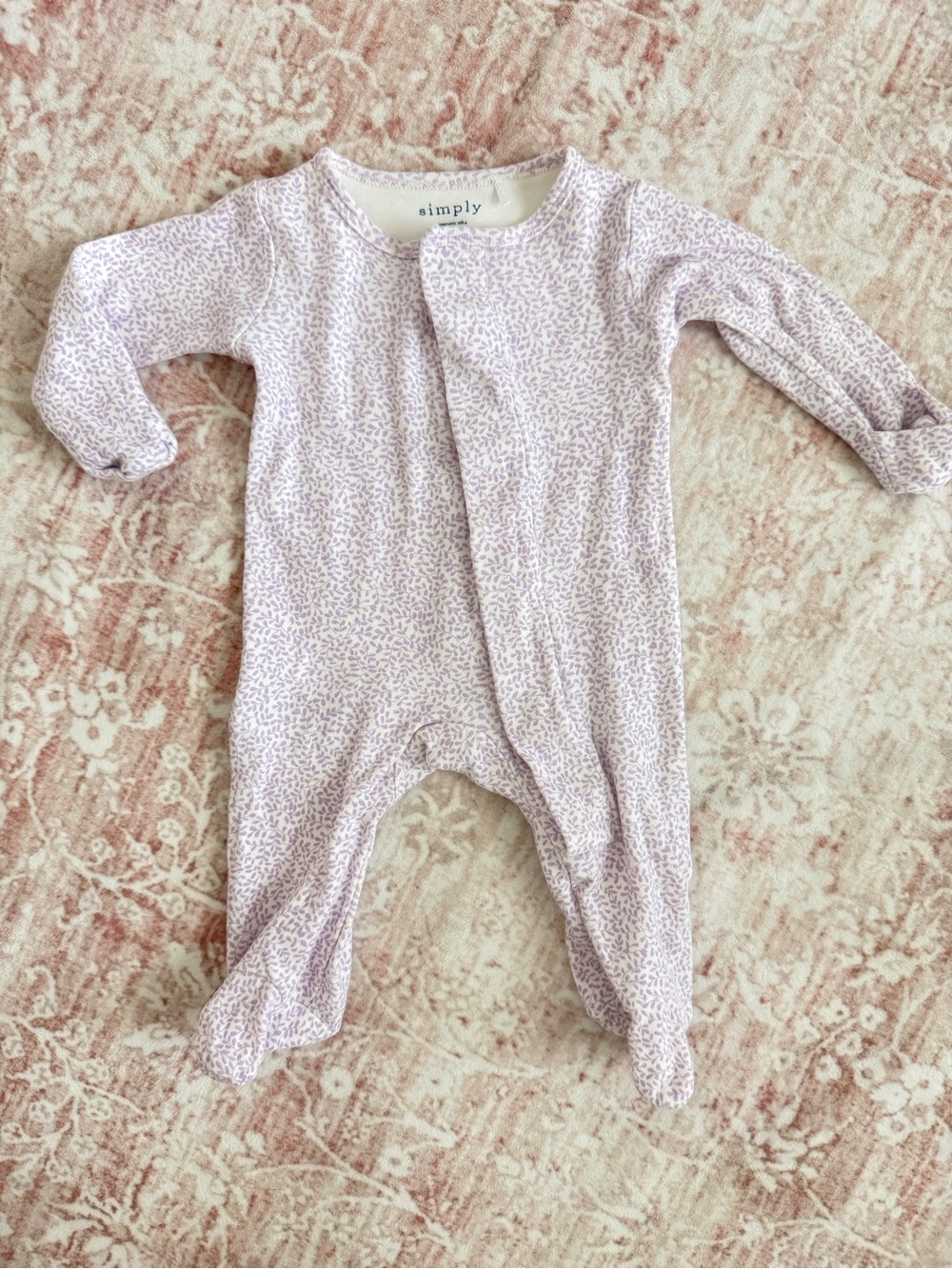 Magnetic Me Lavender Floral Footie One-Piece